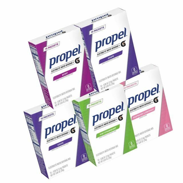Propel Powder Packets 4 Flavor Variety Pack With Electrolytes, Vitamins and No Sugar