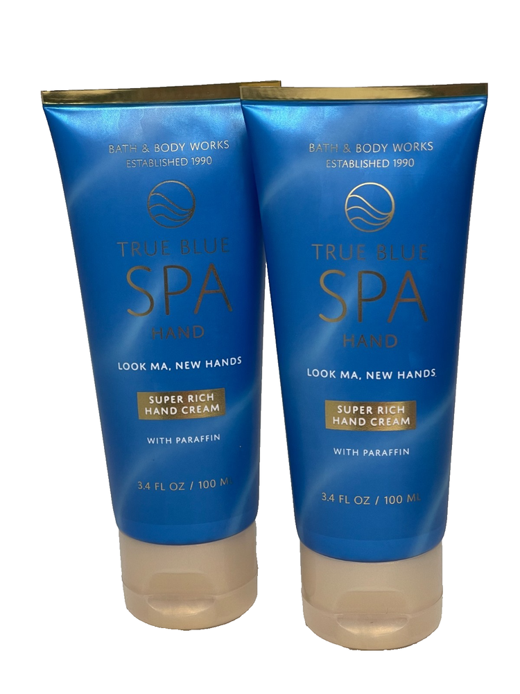 Bath & Body Works True Blue Spa Look Ma New Hands 3.4 oz Lotion Lot of 2 Brand