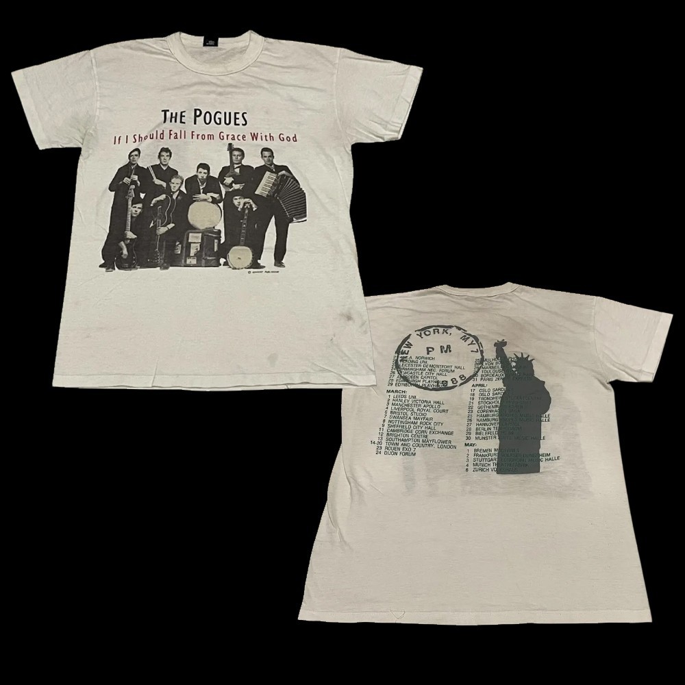 Rare Rare Vintage 80’s The Pogues Reprint Unisex Men S-235XL 20D1822