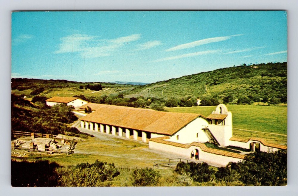 Lompoc CA-California, Historic La Purisima Mission, Vintagecard