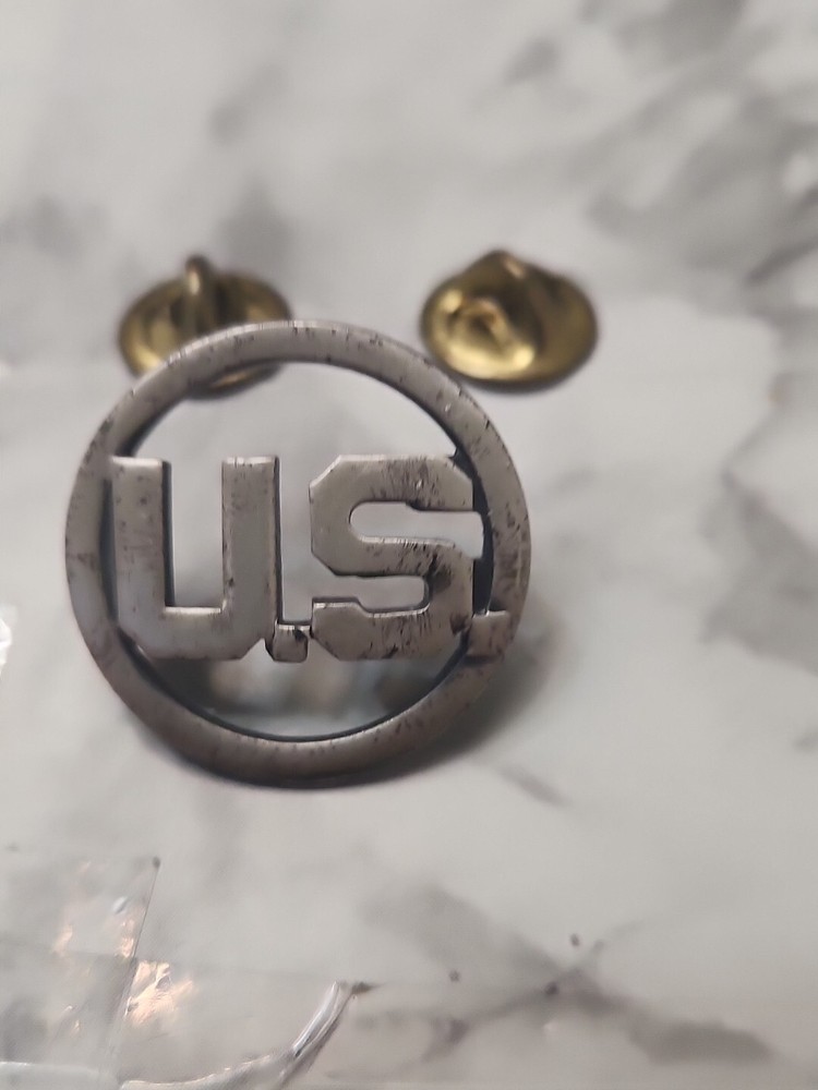 Vintage US MILITARY M22 Ns Meyer Silver Tone Lapel Pin Hat Pin Tie Tack