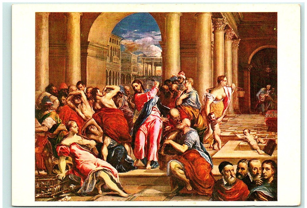 S02-6710, Christ Driving The Money Changers From The Temple,Postcard
