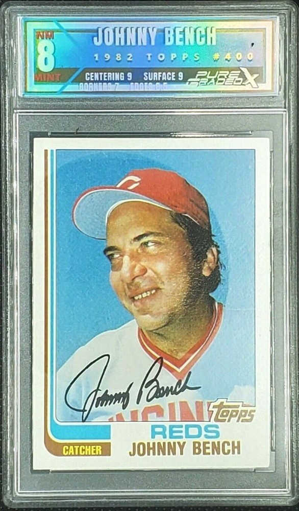 1982 Topps #400 Johnny Bench PGX 8 NM MT Cincinnati Reds