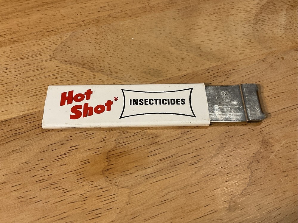 Vintage Hot Shot Insecticides Advertising Box Cutter