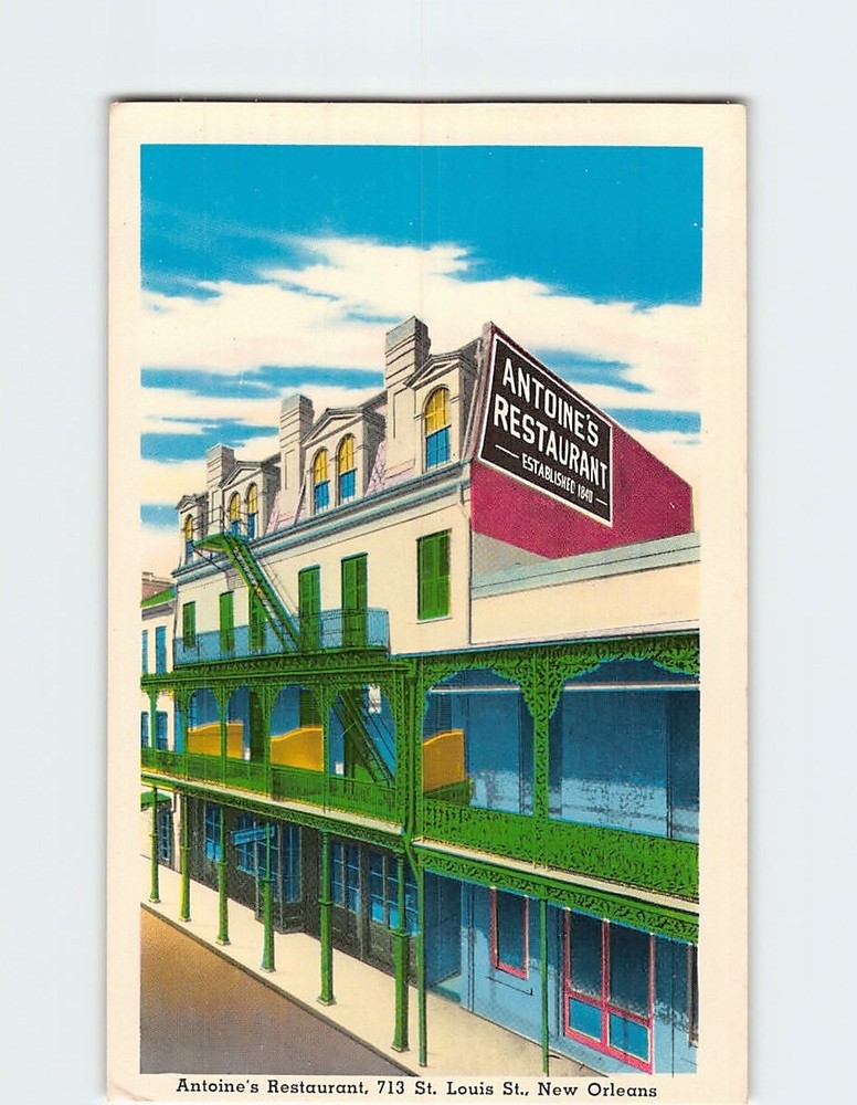 Postcard Antoine's Restaurant 713 St. Louis Street New Orleans Louisiana USA