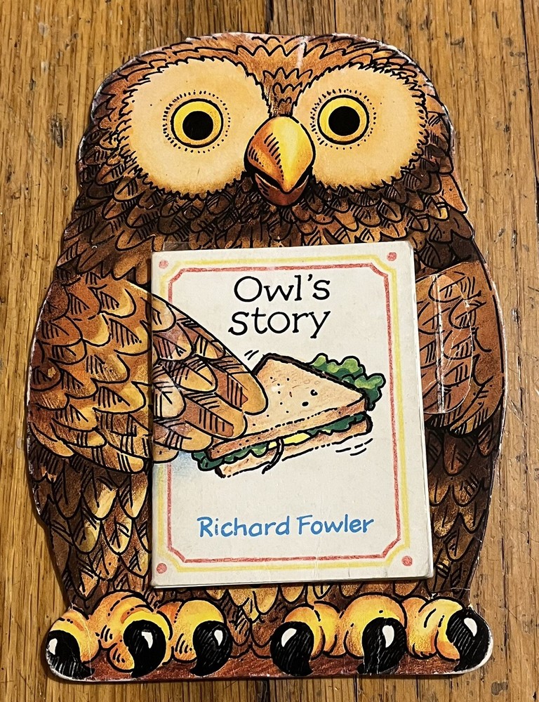 OWL'S STORY : by Richard Fowler : owl : with stand : vintage 1985
