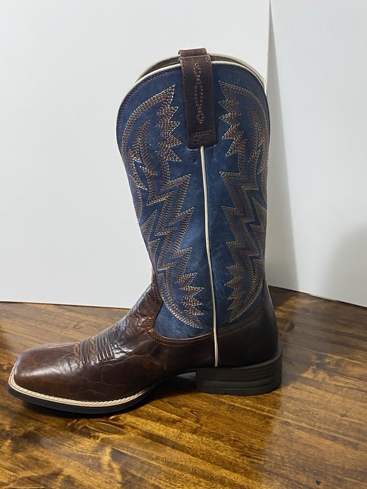 ARIAT Men's Size 10 D Medium Right Boot Only for Repurposing Crafts Southwest Blue Style