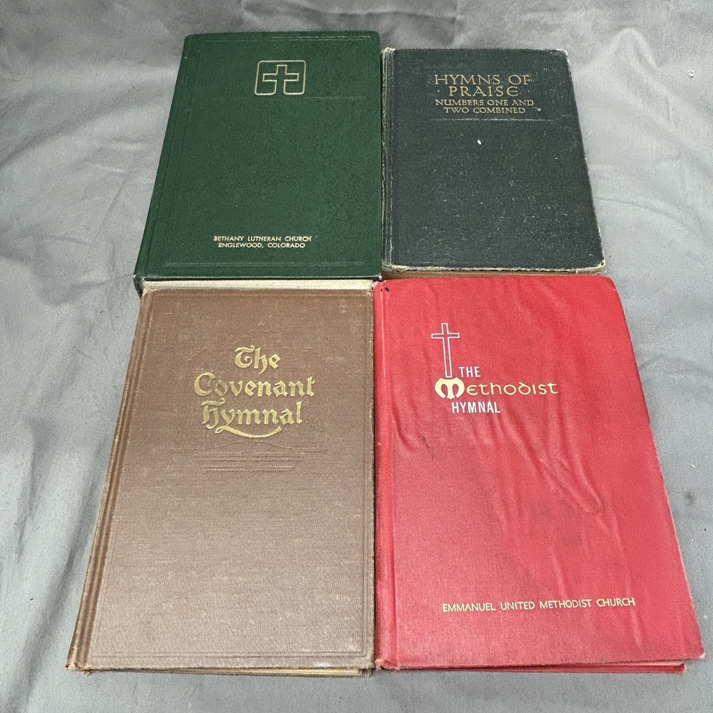 Vintage Lot 4 Christian Hymns Gospel Church Choir Song Books Hymnals
