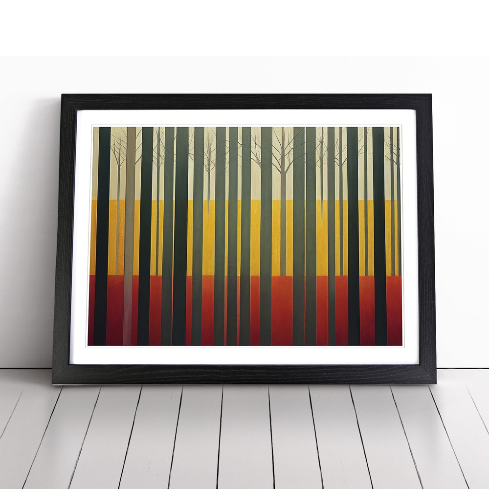 Wholesome Abstract Forest Wall Art Print Framed Canvas Picture Poster Decor-image