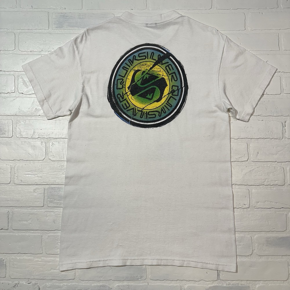 Vintage Quicksilver Mens M 90s Surf Wear T Shirt Y2K Skate Logo