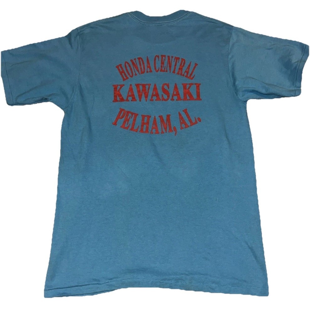 VTG 80s Honda Kawasaki T Shirt XL USA Made Single Stitch Motorcycle Pelham, AL
