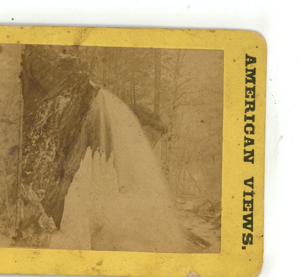 Crystal Vale Falls White Mountains NH New Hampshire Stereoview