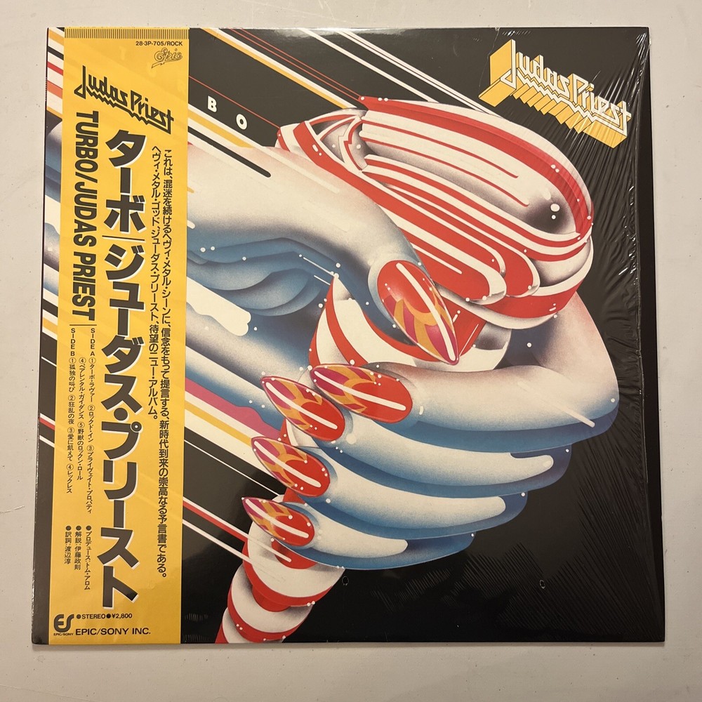 JUDAS PRIEST TURBO 1986 (28-3P-893) JAPAN 1st PRESSING OBI,INSERT IN THE SHRINK