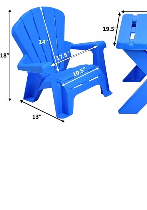 Costzone Plastic Kids Chairs Set ( 4 Piece Chair Set ) Color Blue) New 4 Chairs