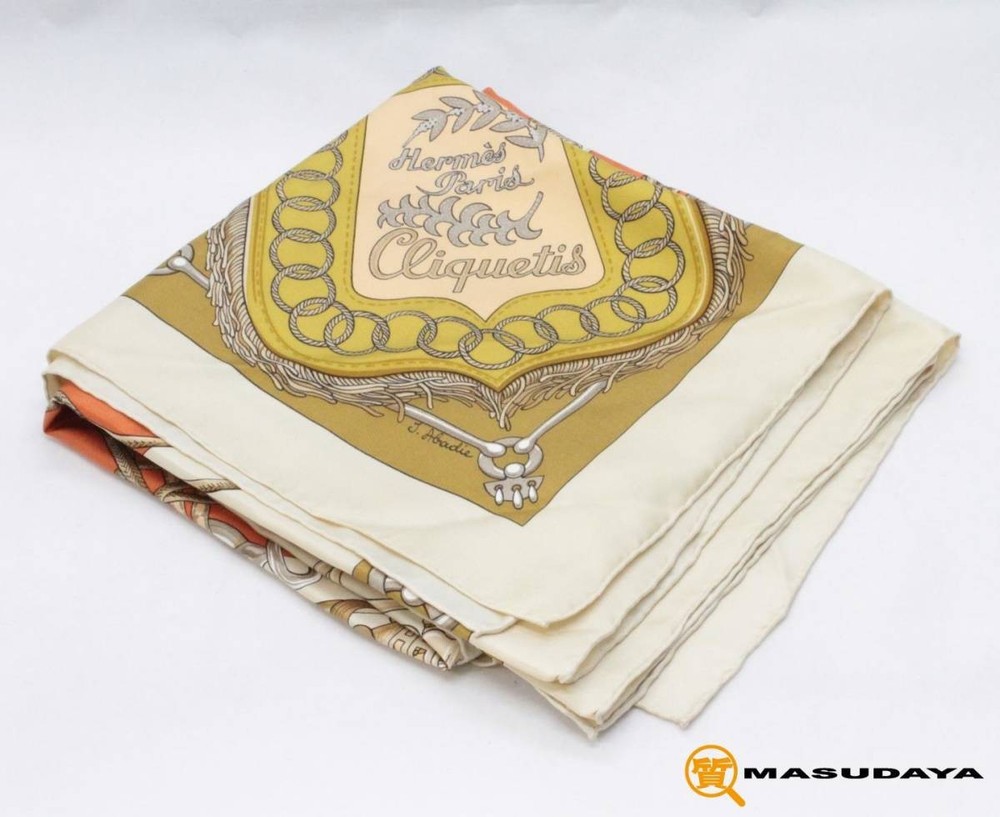 HERMES Kare90 Cliquetis Sword Silk Scarf