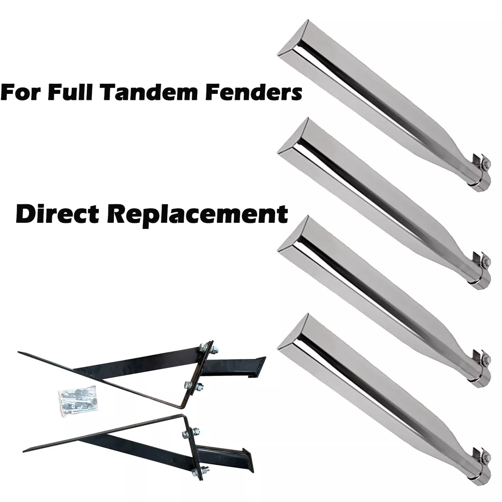 New Full Tandem Mudflap Mounting Bracket Kit For Peterbilt Kenworth Freightliner