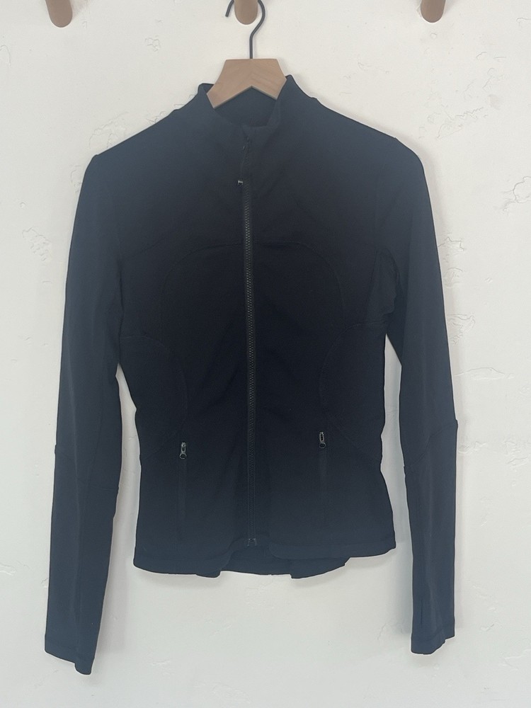 Lululemon Women’s Define Black Track Jacket Size S Full Zip Pockets Mock Neck