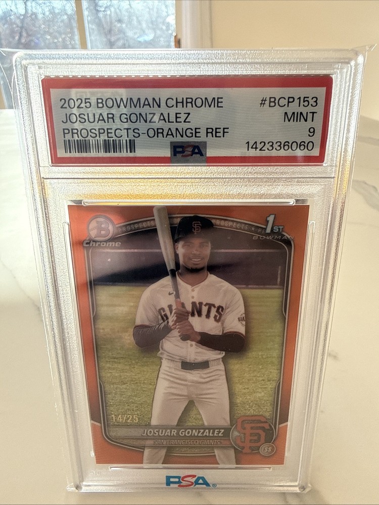 2025 Bowman Chrome First Josuar Gonzalez True Orange /25