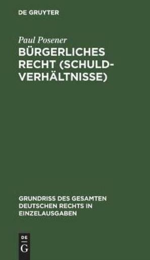 B?Rgerliches Recht (Schuldverh?Ltnisse)