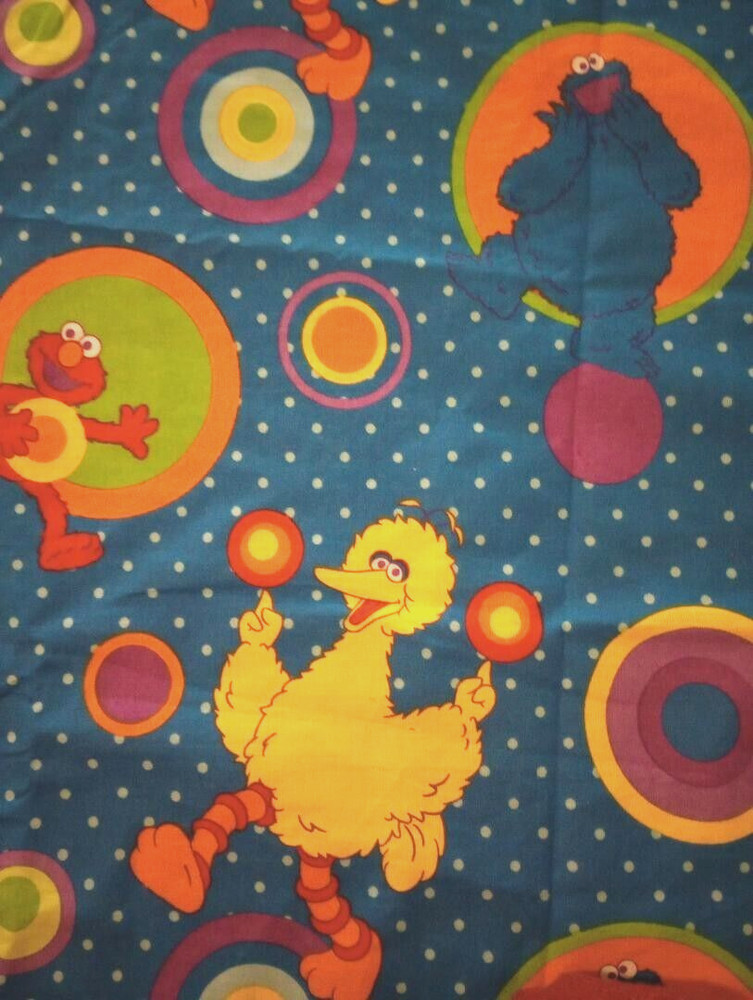sesame street elmo fun fabric scrap length 11 x11  inch 1pc