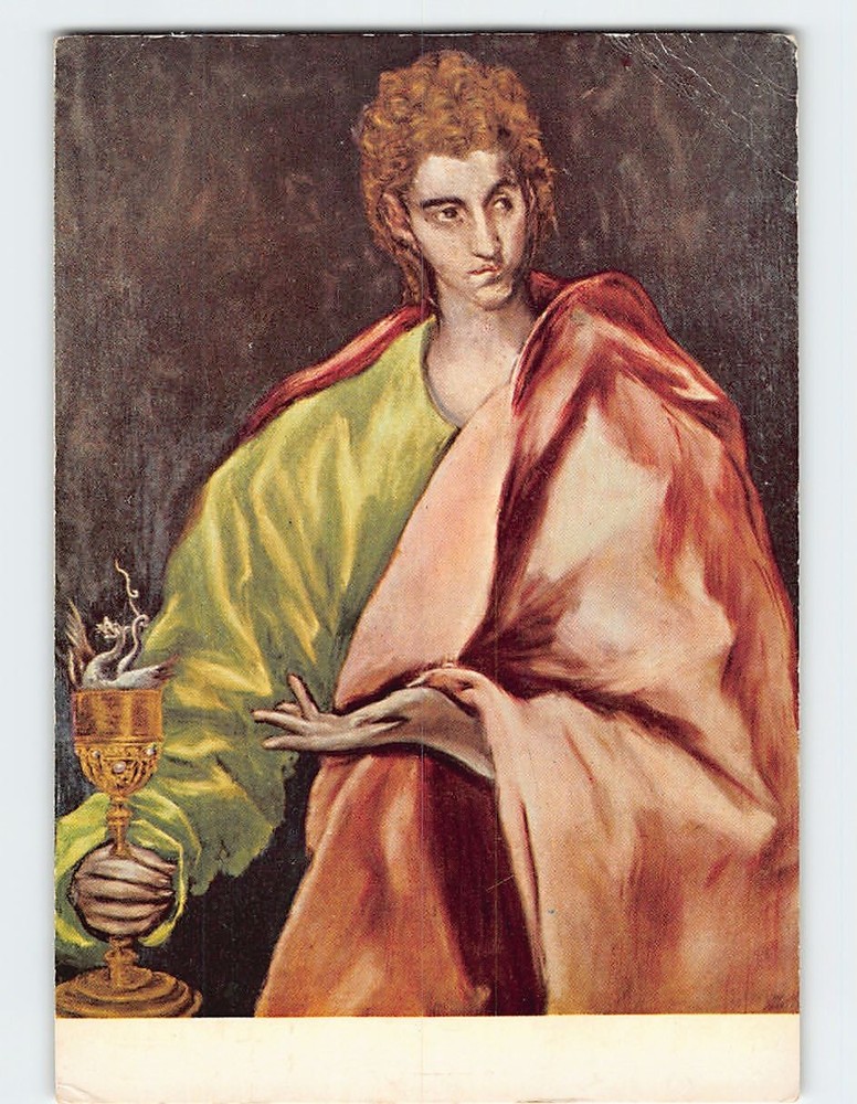 Postcard Saint John the Evangelist Painting by El Greco