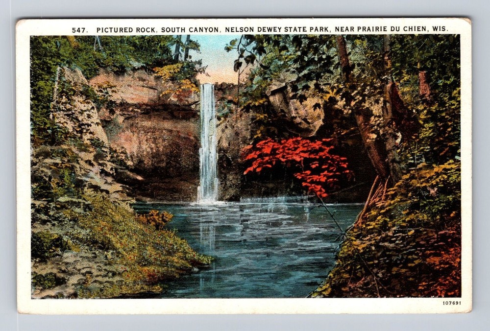 Prairie Du Chien WI-Wisconsin, Canyon, Nelson Dewey State Park Vintage Postcard