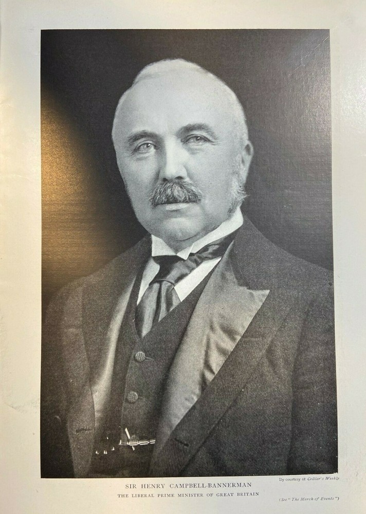 1906 Vintage Magazine Illustration Sir Henry Campbell Bannerman