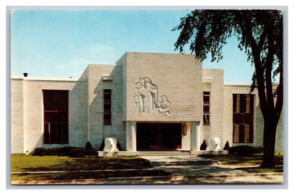 Cedar Rapids Iowa Masonic Library Museum and Administration Bldg Chrome Postcard