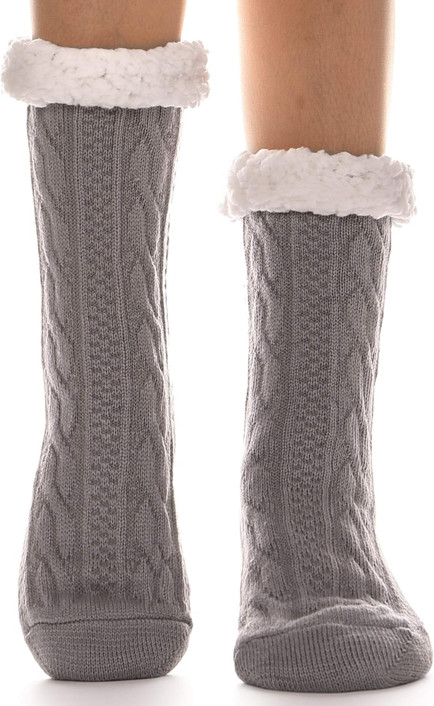 Women Slipper Fuzzy Socks Fluffy Cozy Cabin Warm Winter Soft Thick Comfy Fleece