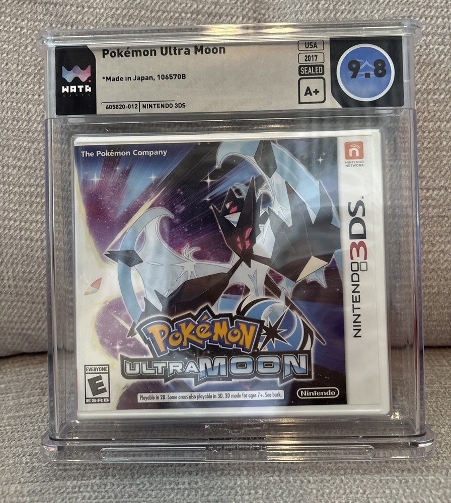 Pokemon Ultra Moon Nintendo 3DS WATA Graded 9.8 A+ Sealed