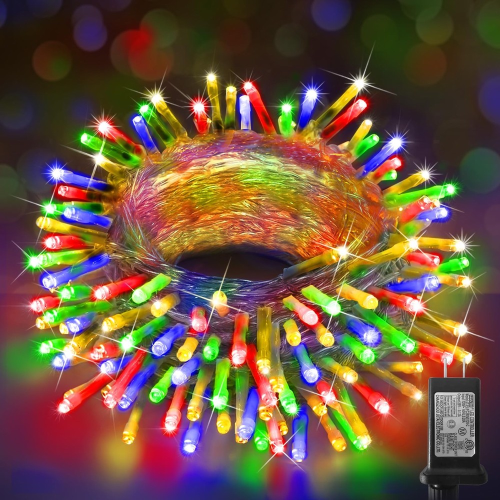 60FT 180 LED Outdoor Christmas String Lights with 8 Modes Timer Waterproof