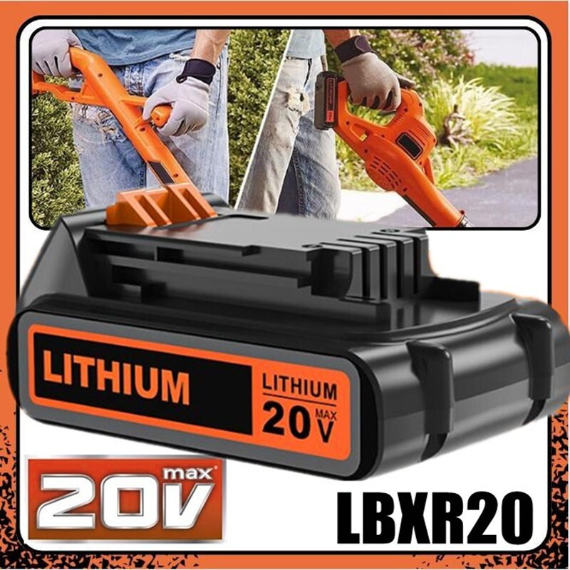 20V 2.0Ah Lithium-Ion Battery Compatible with BLACK+DECKER LBXR20 LBX20 LB20 LCC221 Tools