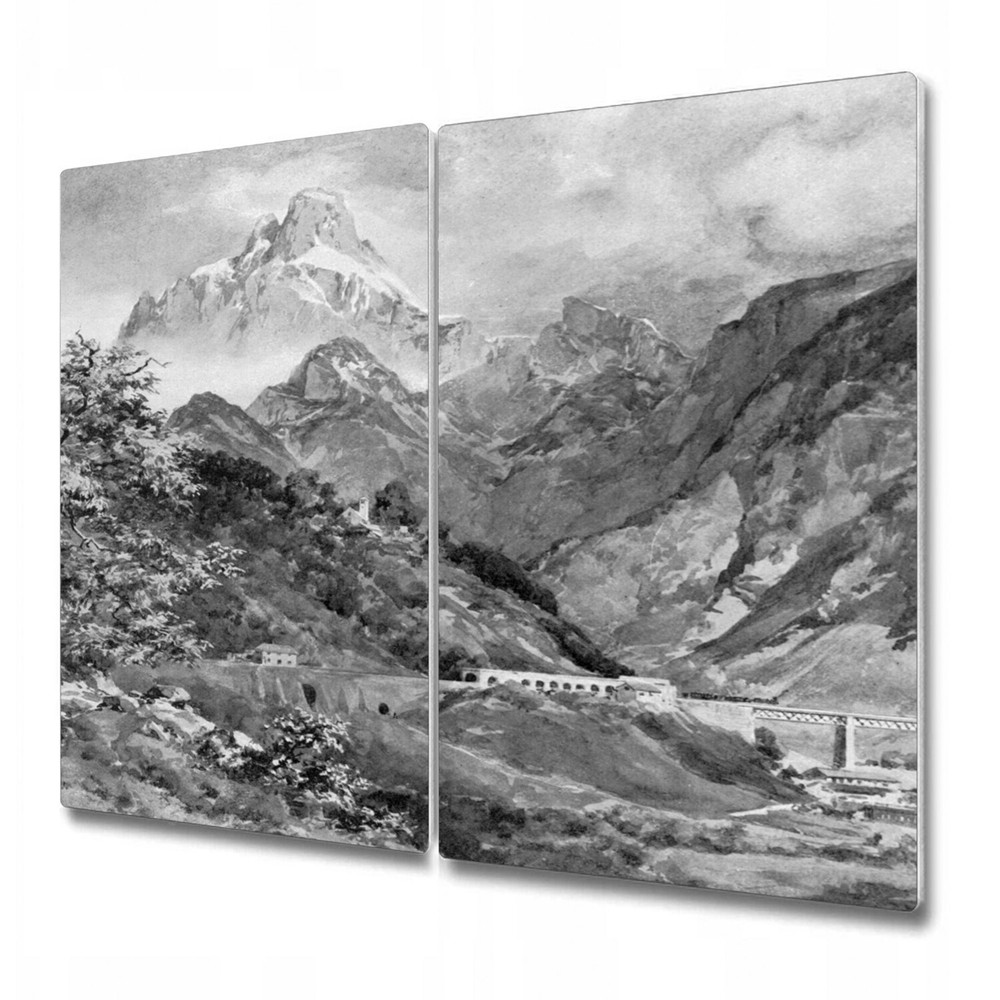 Tempered Glass Chopping Cutting Board Alps Landscape Mountains Nature 2x30x52