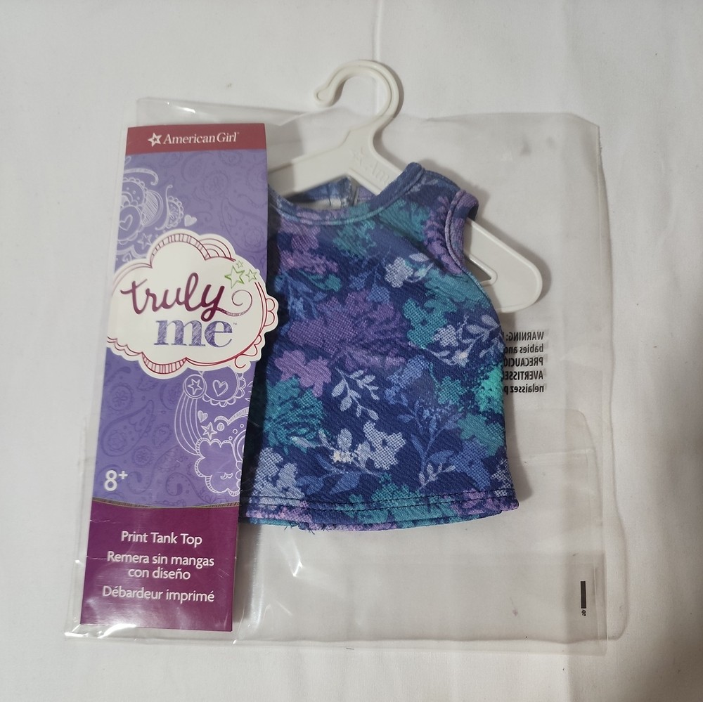 American Girl Truly Me Print Tank Top – Floral Sleeveless Shirt – Fits 18