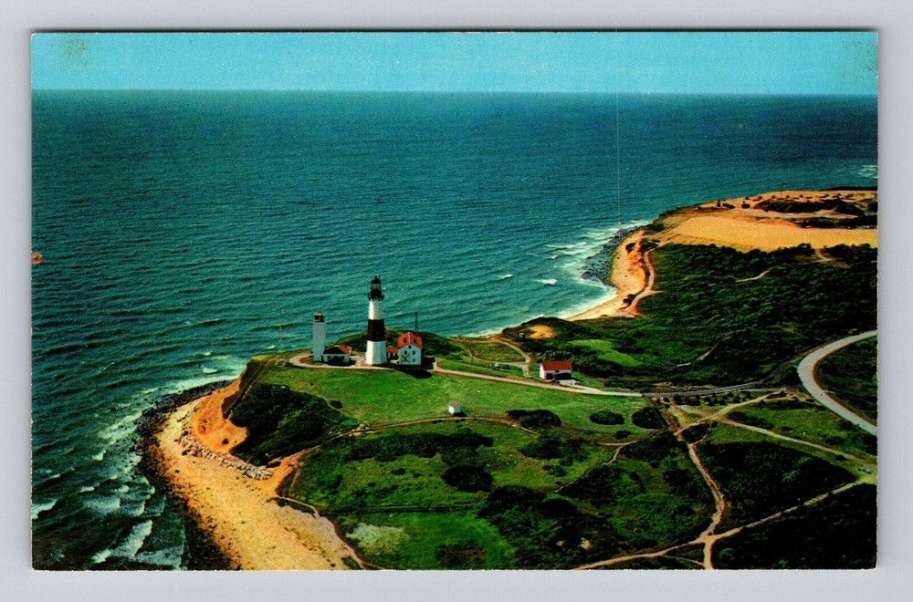 Long Island NY-New York, Montauk Point Light House, Antique Vintage Postcard