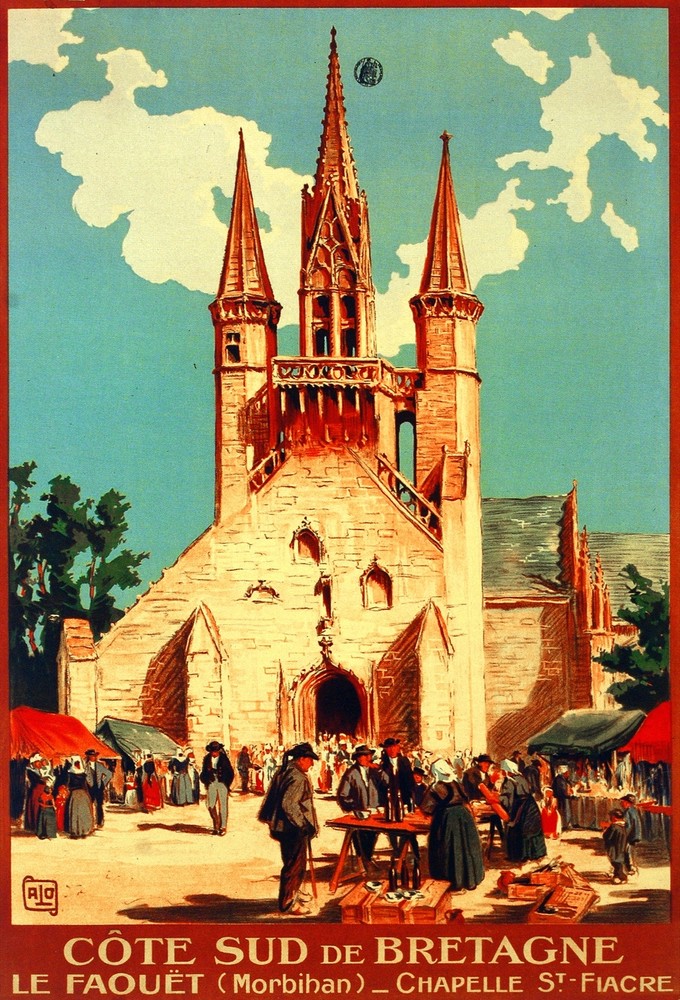 Cote de Sud de Bretagne Tavel Decorative Poster.Fine Graphic Art Design. 2990