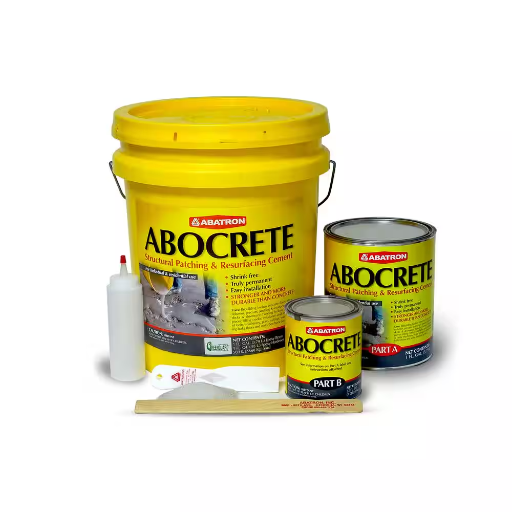 Light Gray Large Kit with Sand Self-Leveling Epoxy Concrete Patching/Resurfac...