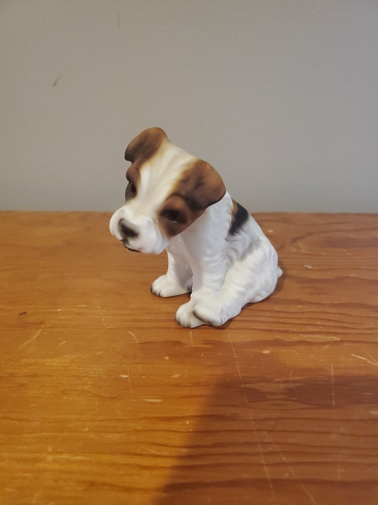 Vintage Cute Terrier Puppy Dog Porcelain Figurine