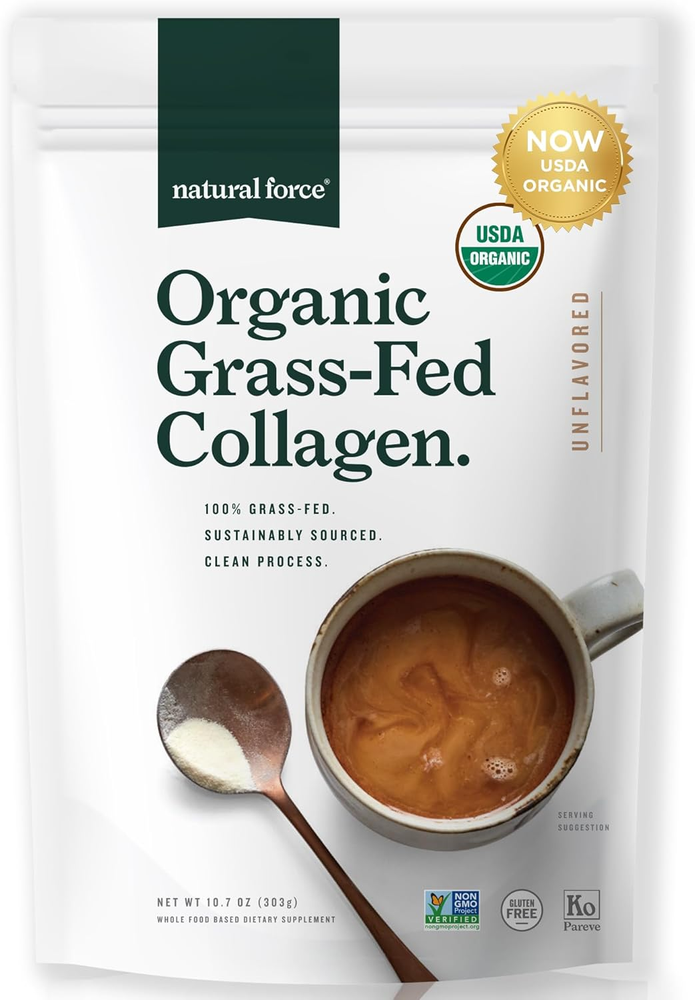 Organic Clean Collagen Peptides Powder - USDA Organic, Non-GMO, Keto-Friendly