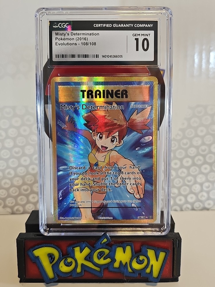 Misty's Determination 108/108 XY Evolutions Pokémon TCG 2016 CGC Gem Mint 10 💎