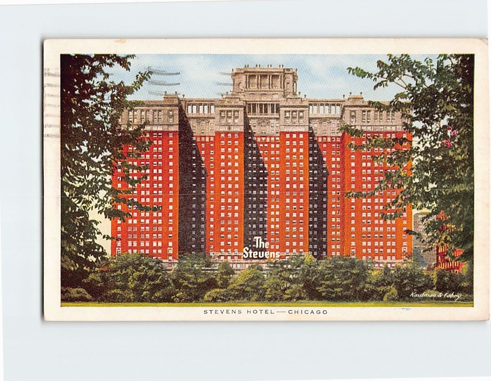 Postcard Stevens Hotel Chicago Illinois USA