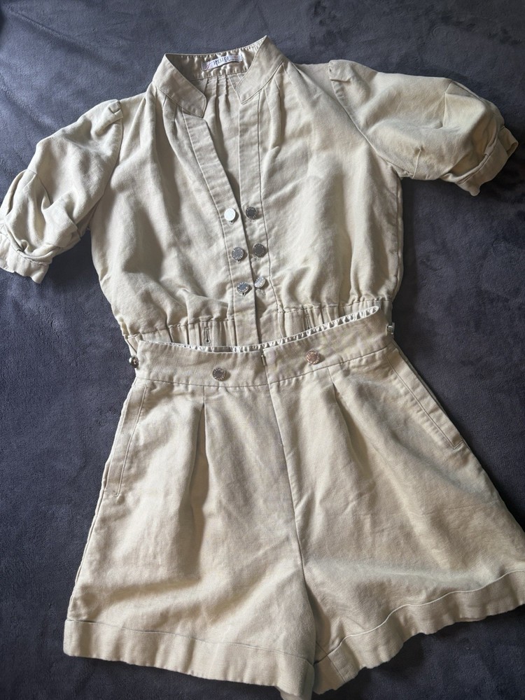 VTG 90s Jessica by Christopher Lai Linen Cotton Short Set Cropped 6 Quiet Luxury