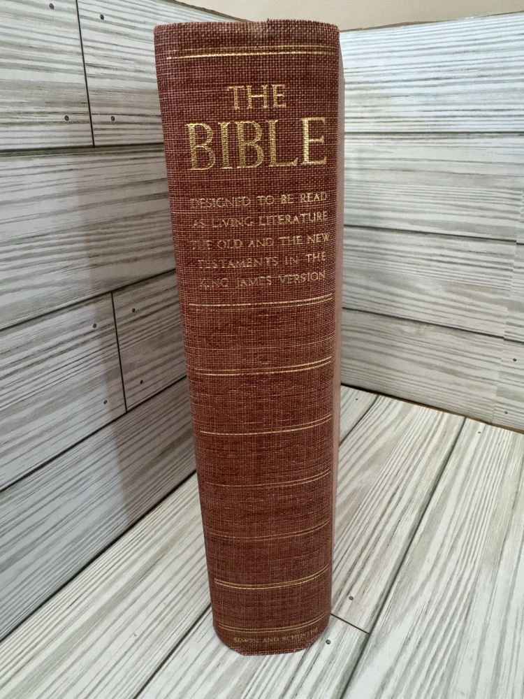 1936 Bible As Living Literature KJV Bates 1952 HC Vintage Illustrated