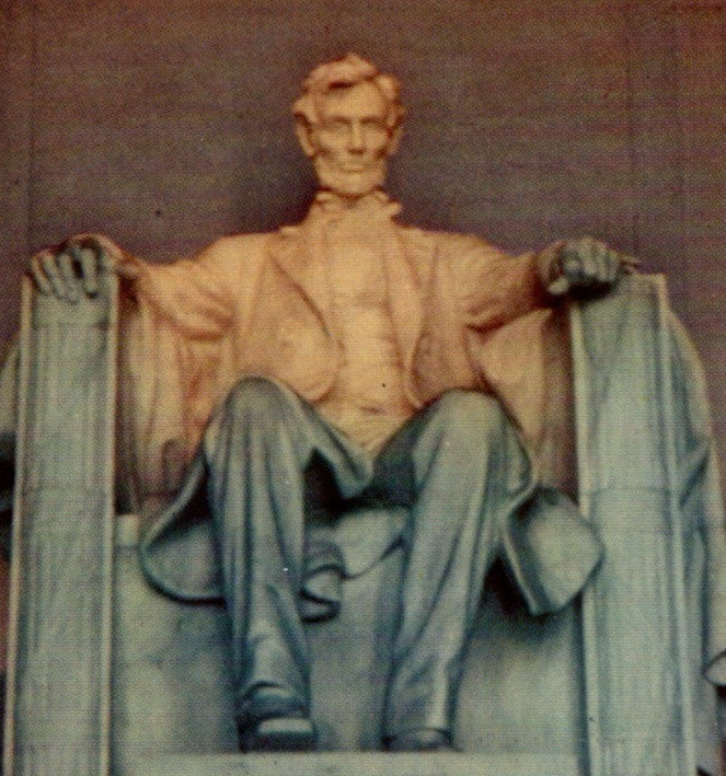 Vintage Card Chrome Lincoln Memorial Washington DC Georgia Marble Daniel French