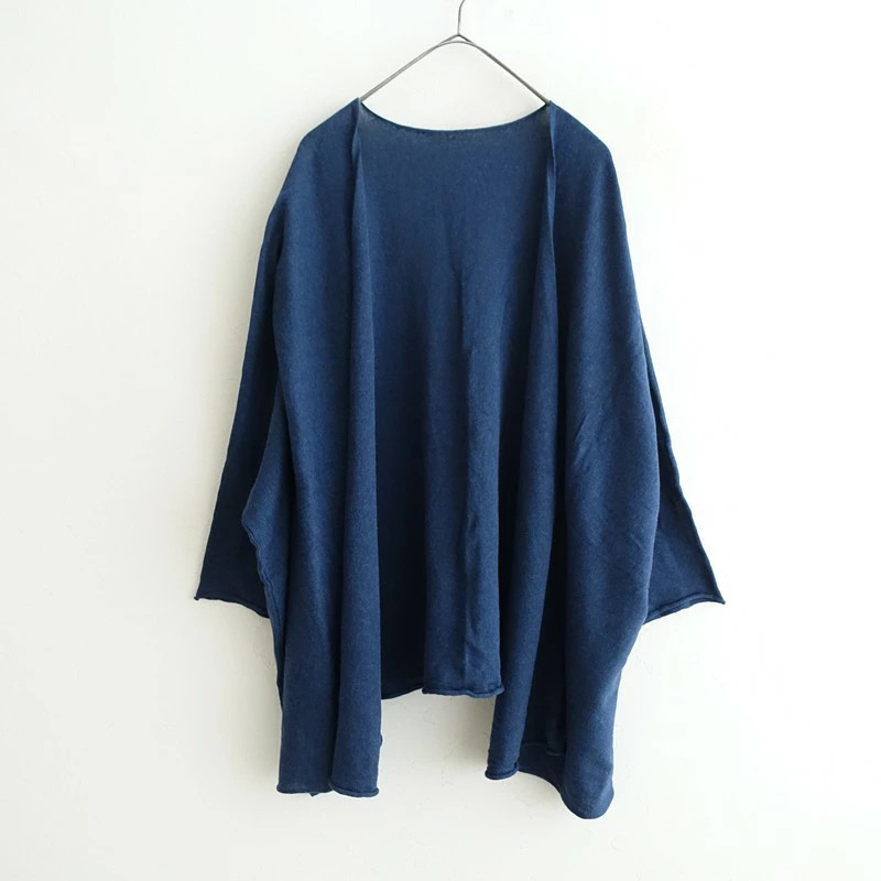 Veritecoeur T-line Knit Cardigan F Used 100 Cotton Good Condition