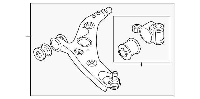 Genuine Mazda KB7W-34-300H Lower Control Arm Replacement