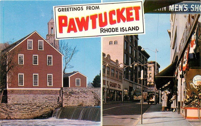 RI, Pawtucket, Rhode Island, Multi View, Main Street, Old Slater Mill