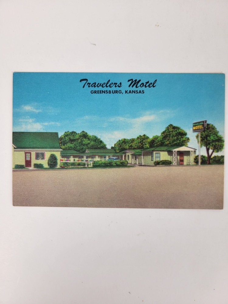 Vintage Postcard - Travelers Motel Greensburg Kansas
