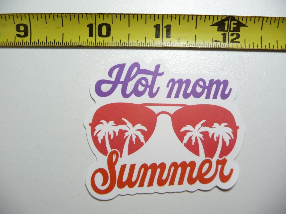 Hot Mom Summer Sunglasses Decal Sticker for Vacation Trips  