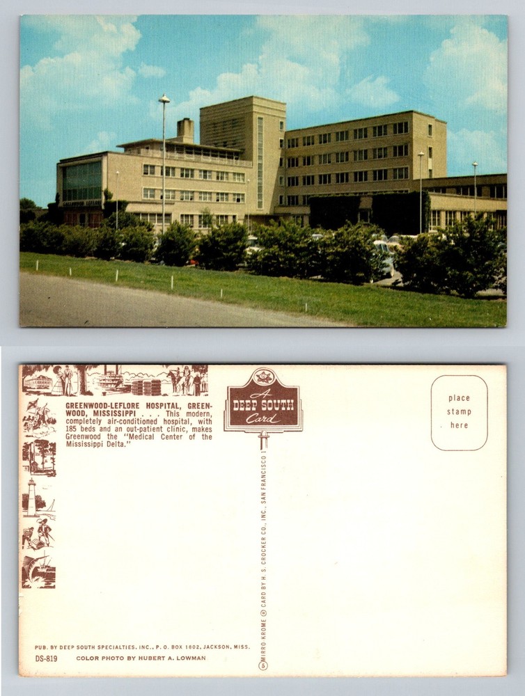 Greenwood, MS-Mississippi, Greenwood Leflore Hospital Vintage Postcard